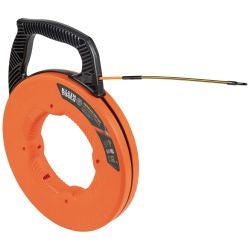Klein Tools 56351 Fiberglass Fish Tape with Spiral Steel Leader, 100-Foot
