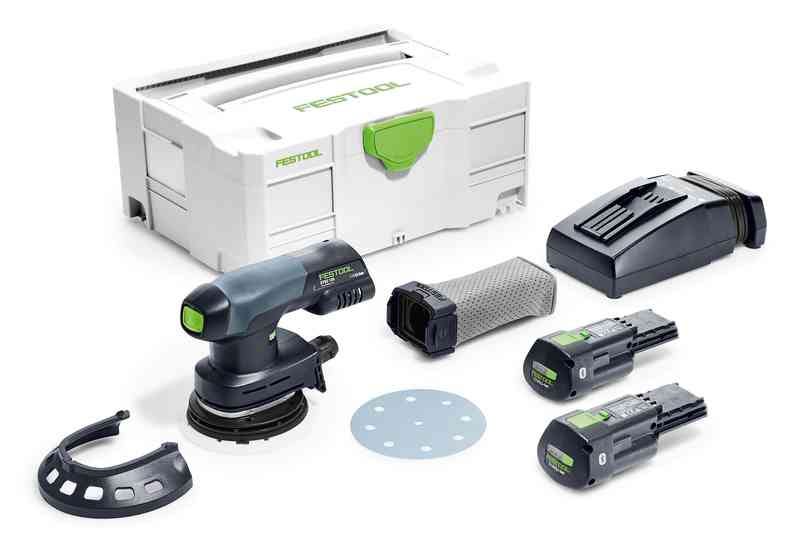 Festool 577696 ETSC 125 18V Brushless Hybrid Cordless 125mm (5") Sander Bluetooth 3.1Ah PLUS