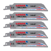 Lenox 2014223 8TPI Lazer CT 6-in. Reciprocating Saw Blade, 5-Pack