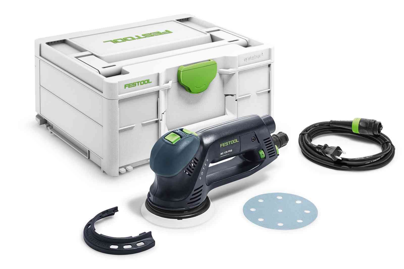 Festool RO 125 FEQ-Plus Rotex 125mm (5") Multi-Mode Sander w/ Granat Abrasive Value Set Systainer