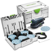 Festool ETS EC 125/3 EQ-Plus 125mm (5") Compact Brushless Finish Sander Set w/ Granat Abrasive Value Set Systainer