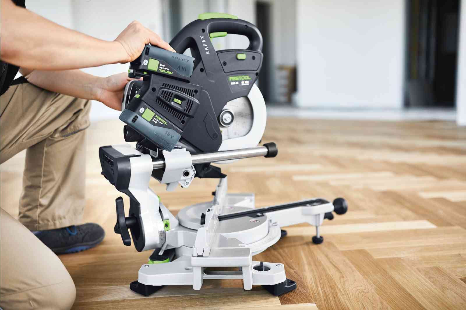 Festool 576848 KAPEX KSC 60 EB-Basic Cordless Sliding Compound Miter Saw, Tool Only