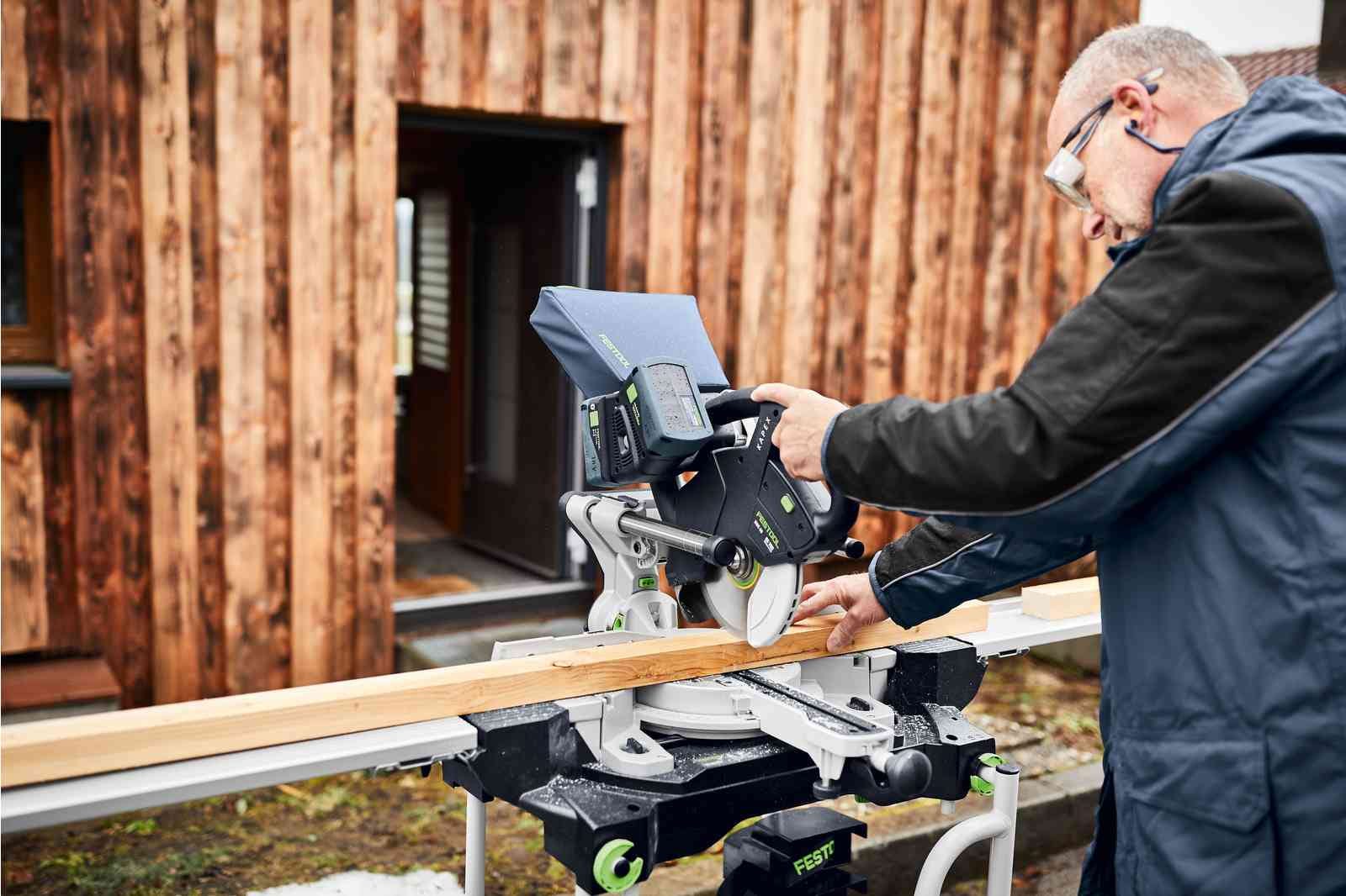 Festool 576848 KAPEX KSC 60 EB-Basic Cordless Sliding Compound Miter Saw, Tool Only