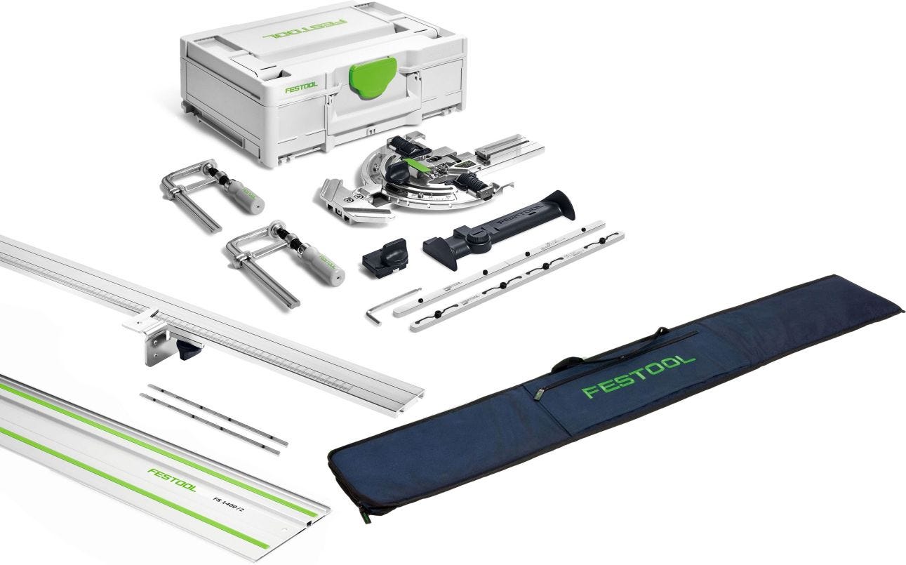 Festool 577157 Guide Rail Accessory Kit With 55-in Guide Rail, Guide Extension And Tote Bag