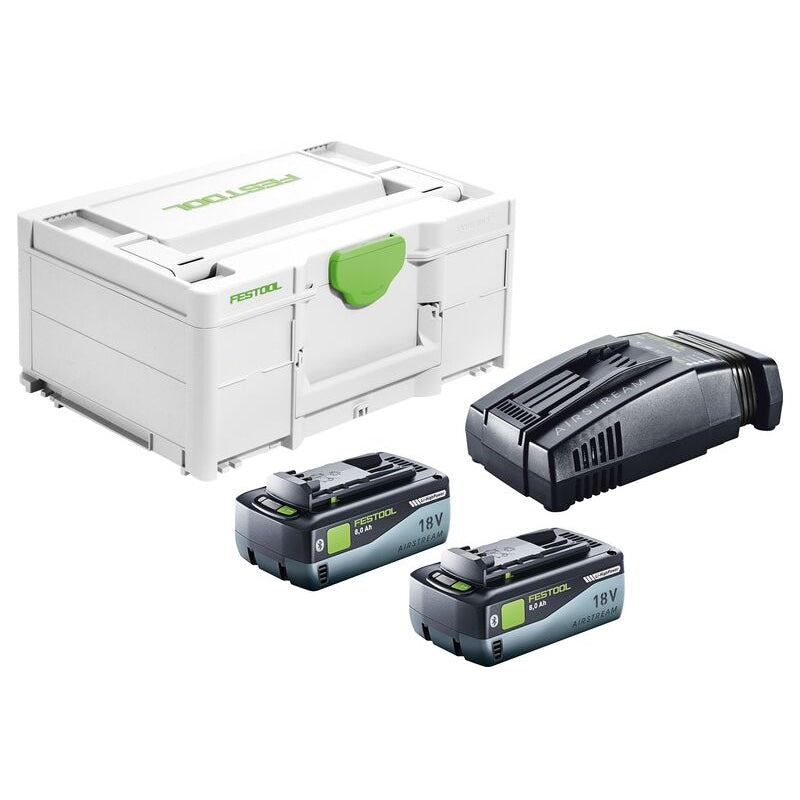 Festool 577328 SYS 18V Dual 8.0Ah and SCA16 Fast Charger Energy Set