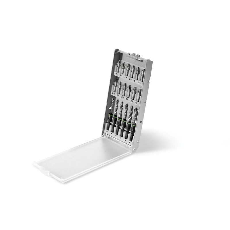 Festool 577395 BKS SYS3 D3-8 K CE/W 18-Piece Centrotec Subby Brad Point Bit Cassette, 3mm-8mm