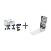 Festool TID 18 Impact Driver + T 18 Drill Driver Combo Kit with BKS SYS3 D3-8 K CE/W F 18-Piece Bit Cassette