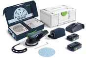 Festool Cordless 18V ETSC 2 150mm (6-in.) Sander Kit w/ 60-Piece GRANAT Abrasive Starter Pack