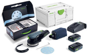 Festool Cordless 18V ETSC 2 125mm (5-in.) Sander Kit w/ 60-Piece GRANAT Abrasive Starter Pack