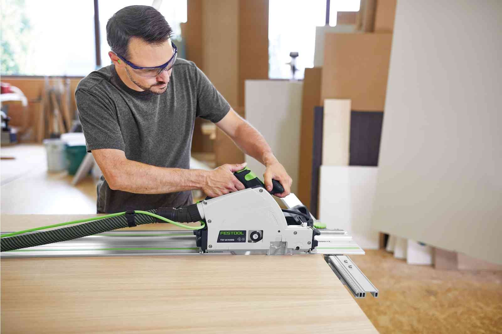 Festool 577748 TSV 60 KEBQ-F-Plus-FS Plunge Cut Scoring Track Saw Set w/ 75 in. Guide Rail