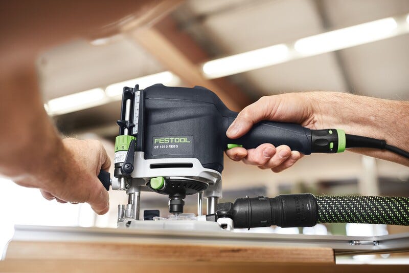Festool 578308 OF 1010 REBQ-Set+FS Router w/ Accessory Set and FS 800 Guide Rail (2025 Model)