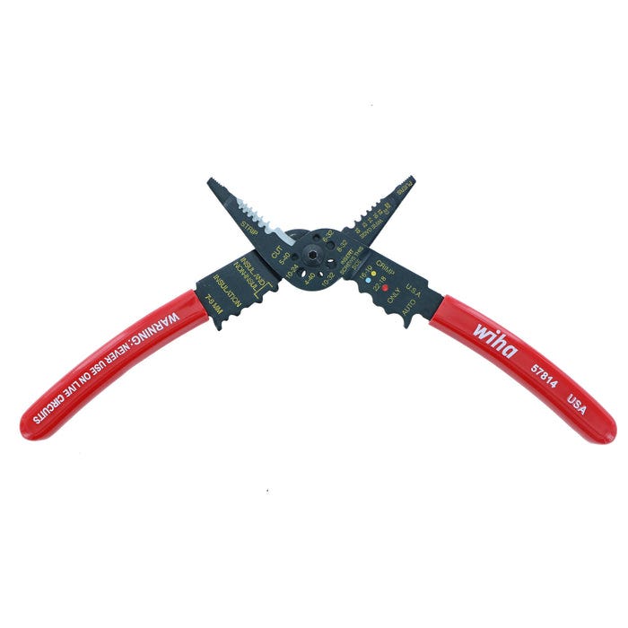 Wiha 57814 Classic Grip Wire Combination Strippers/Crimpers, 8.25 in.