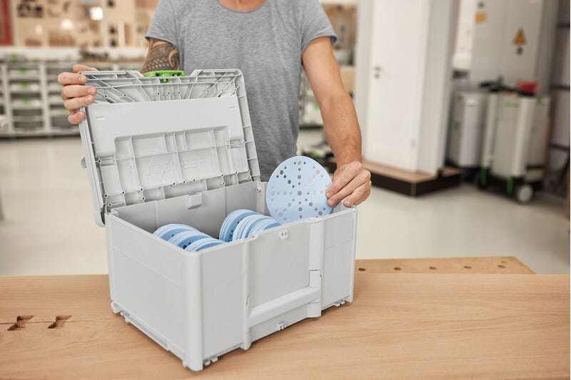 Festool ETS EC 150/5 EQ 150mm (6") Compact Finish Sander Set w/ Granat Abrasive Value Set Systainer