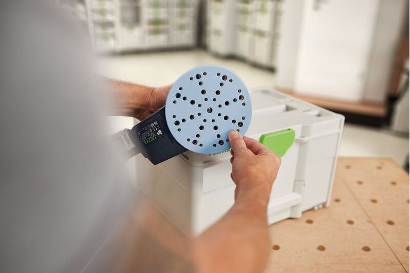 Festool ETS EC 150/5 EQ 150mm (6") Compact Finish Sander Set w/ Granat Abrasive Value Set Systainer