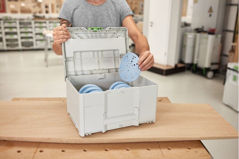 Festool ETS EC 150/5 EQ 150mm (6") Compact Finish Sander Set w/ Granat Abrasive Value Set Systainer