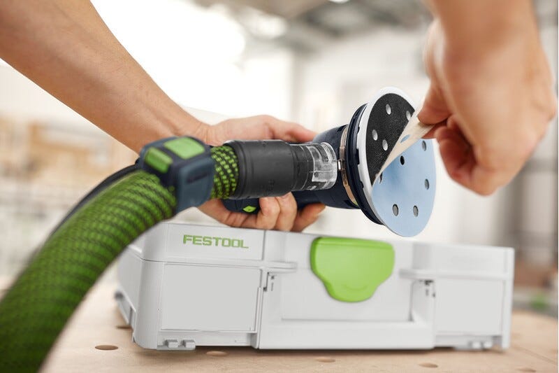 Festool ETS 125 REQ-Plus 125mm (5") Random Orbital Sander Set w/ Granat Abrasive Value Set Systainer