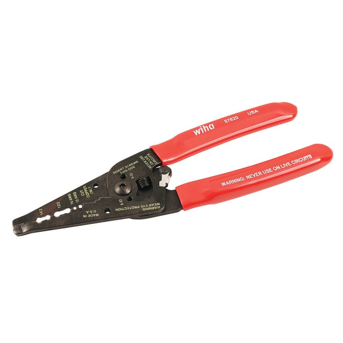 Wiha 57820 Classic Grip Wire Strippers Dual nm-B Cable, 7.75 in.