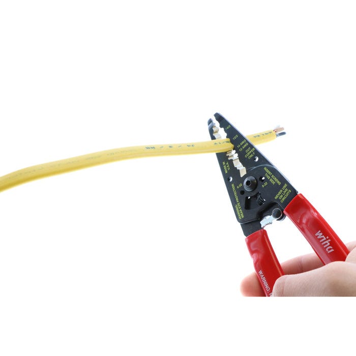 Wiha 57820 Classic Grip Wire Strippers Dual nm-B Cable, 7.75 in.