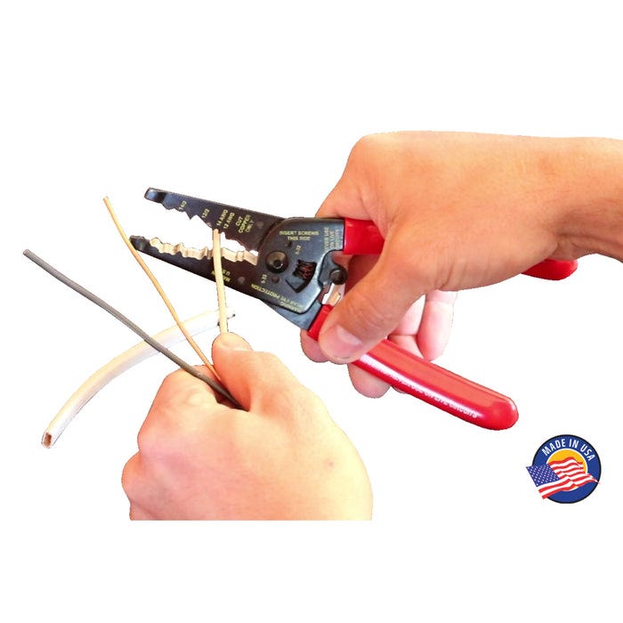 Wiha 57820 Classic Grip Wire Strippers Dual nm-B Cable, 7.75 in.