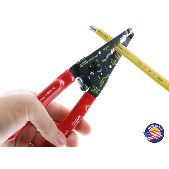 Wiha 57820 Classic Grip Wire Strippers Dual nm-B Cable, 7.75 in.