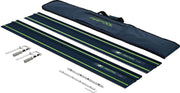 Festool Limited Edition Blue 55" Guide Rail 2-Pack w/ Rail Connectors, Clamps and Tote Bag