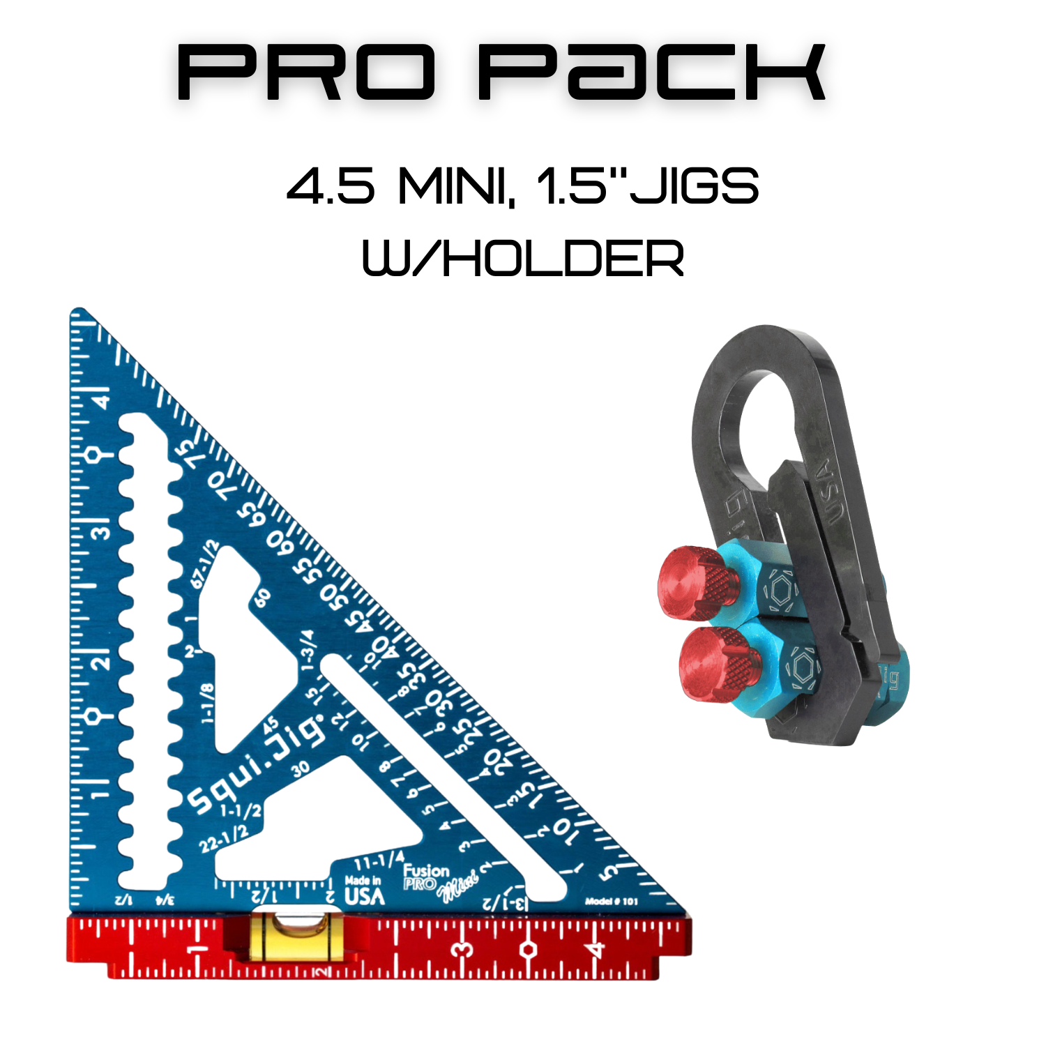 SquiJig 4.5" Mini Pro Square, Red/White/Blue