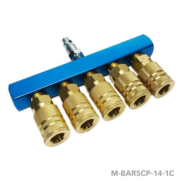Rolair M-BAR5CP-14-1C 5-way bar (1/4" NPT) Industrial fittings