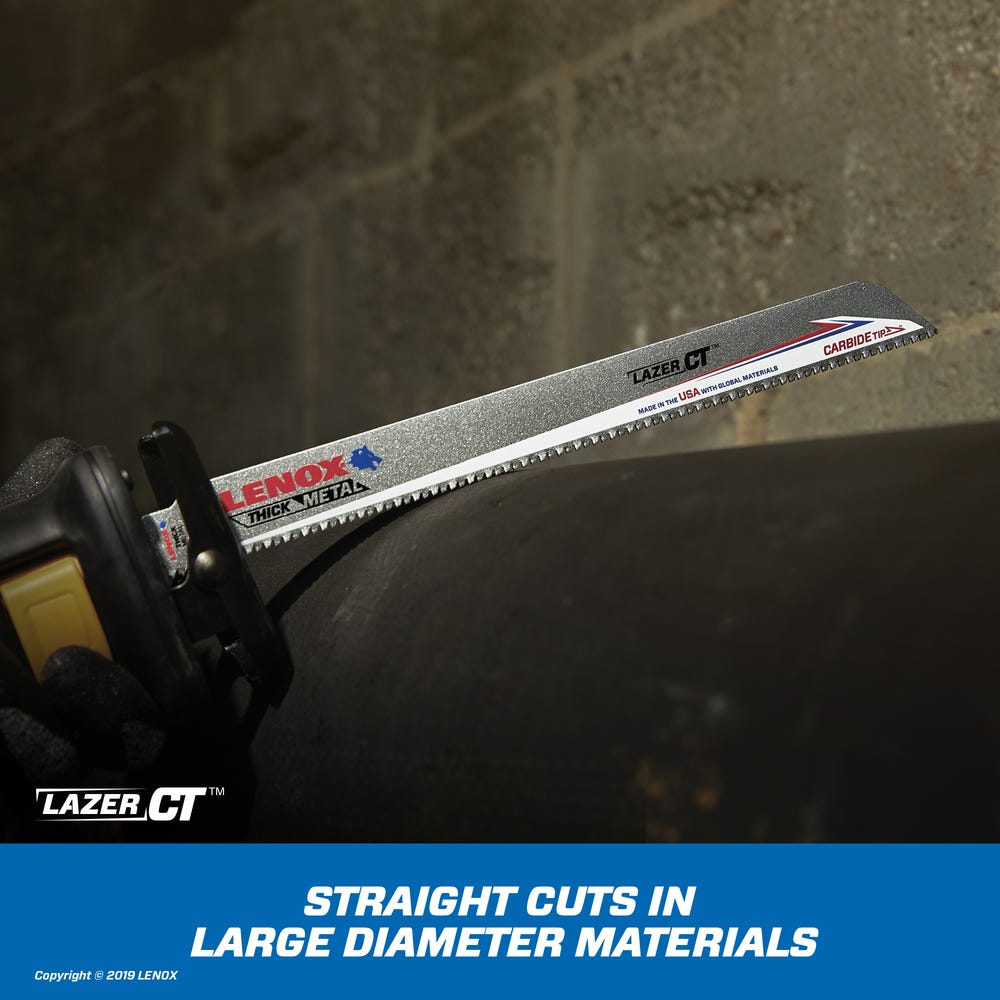 Lenox 2014220 6" x 1" x .050" Carbide Tip 8-TPI Reciprocating Saw Blade, 1-Pack