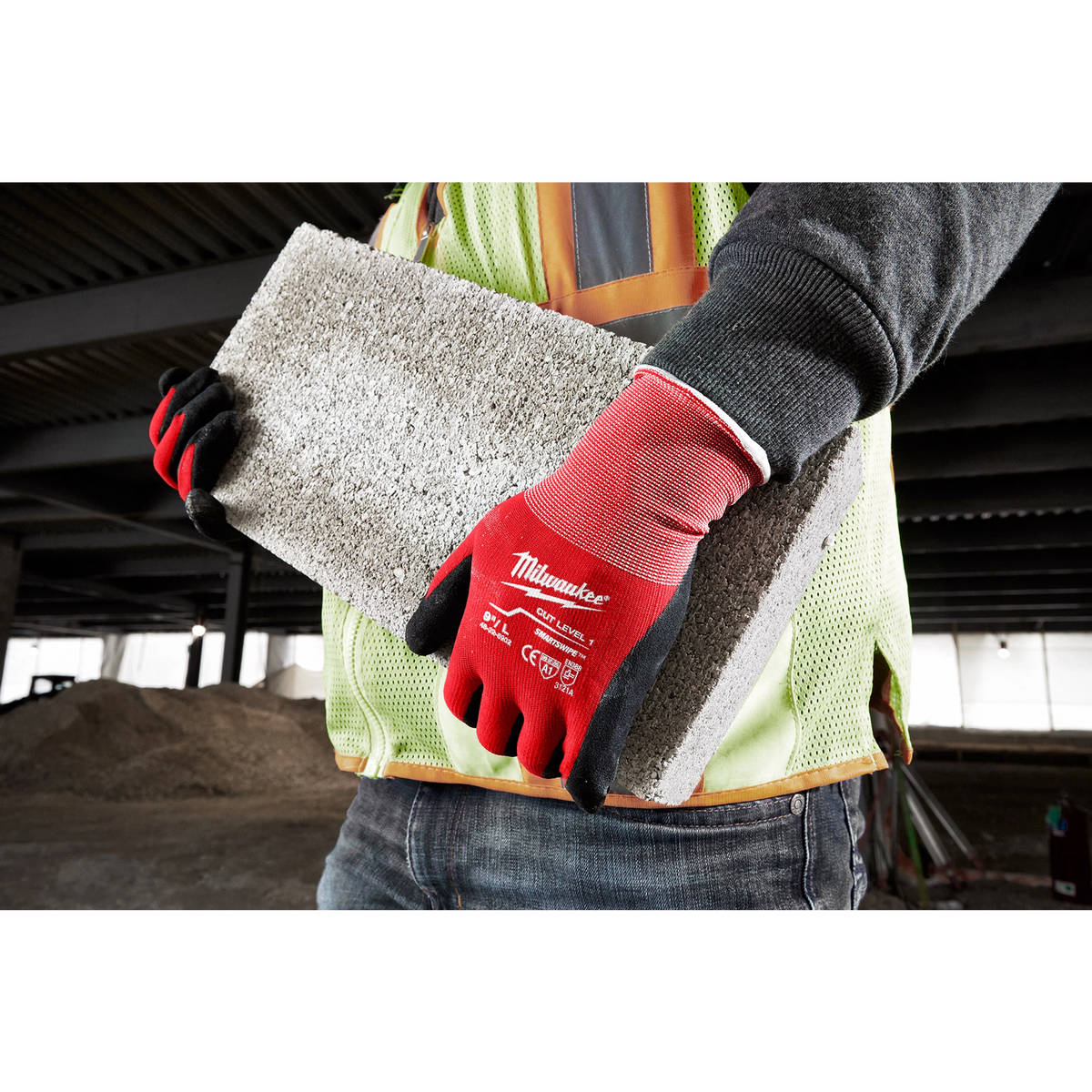 Milwaukee Cut Level 1 Nitrile Dipped Gloves pair