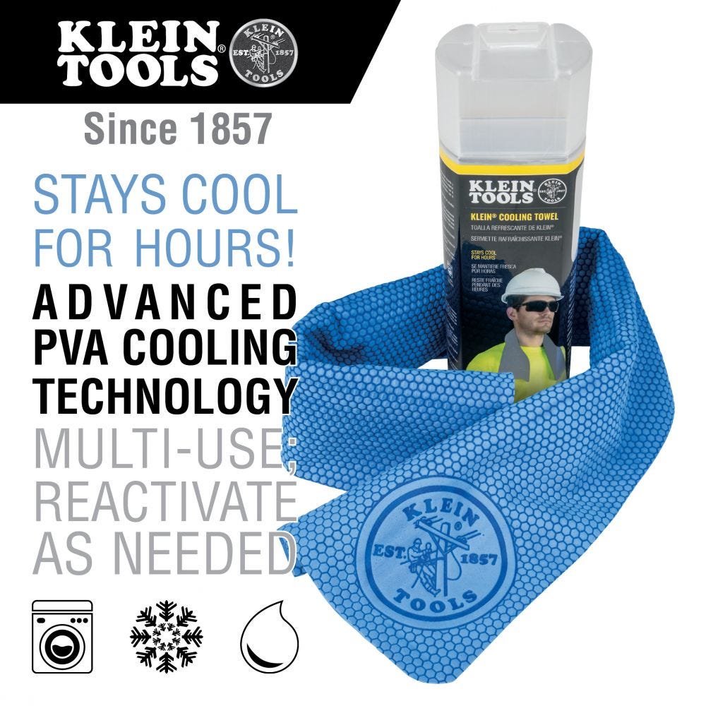 Klein 60090-KLE Cooling Towel, Blue