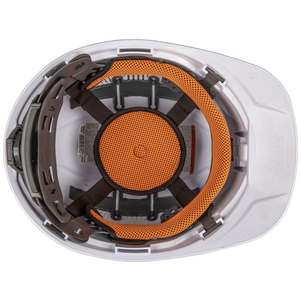 Klein 60105 Hard Hat, Vented, Cap Style, White