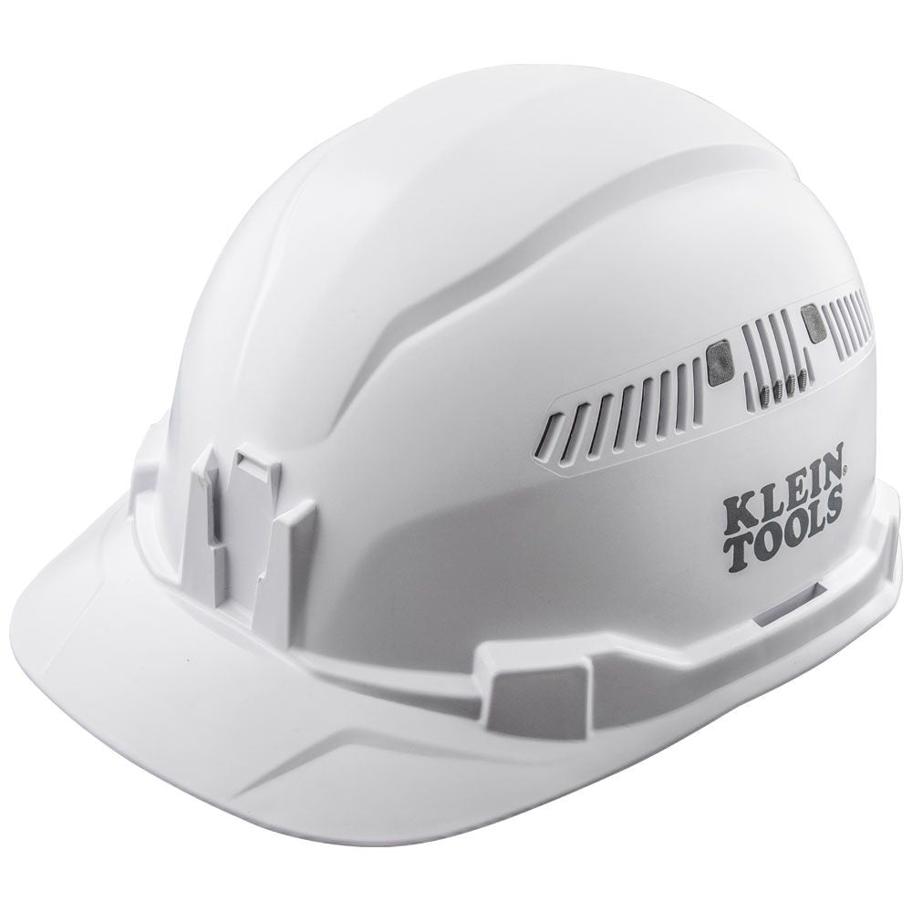 Klein 60105 Hard Hat, Vented, Cap Style, White