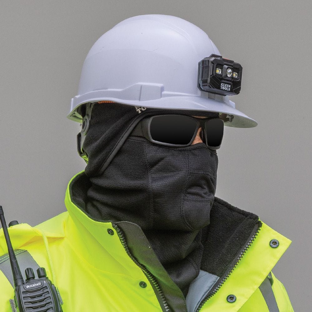 Klein Tools 60132 Wind Proof Hinged Balaclava, Black