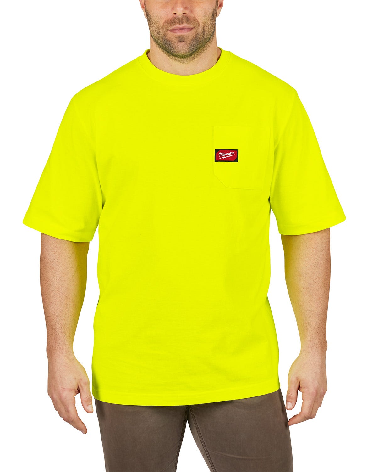 Milwaukee 601HV Hi-Vis Short Sleeve Heavy Duty Pocket Tee