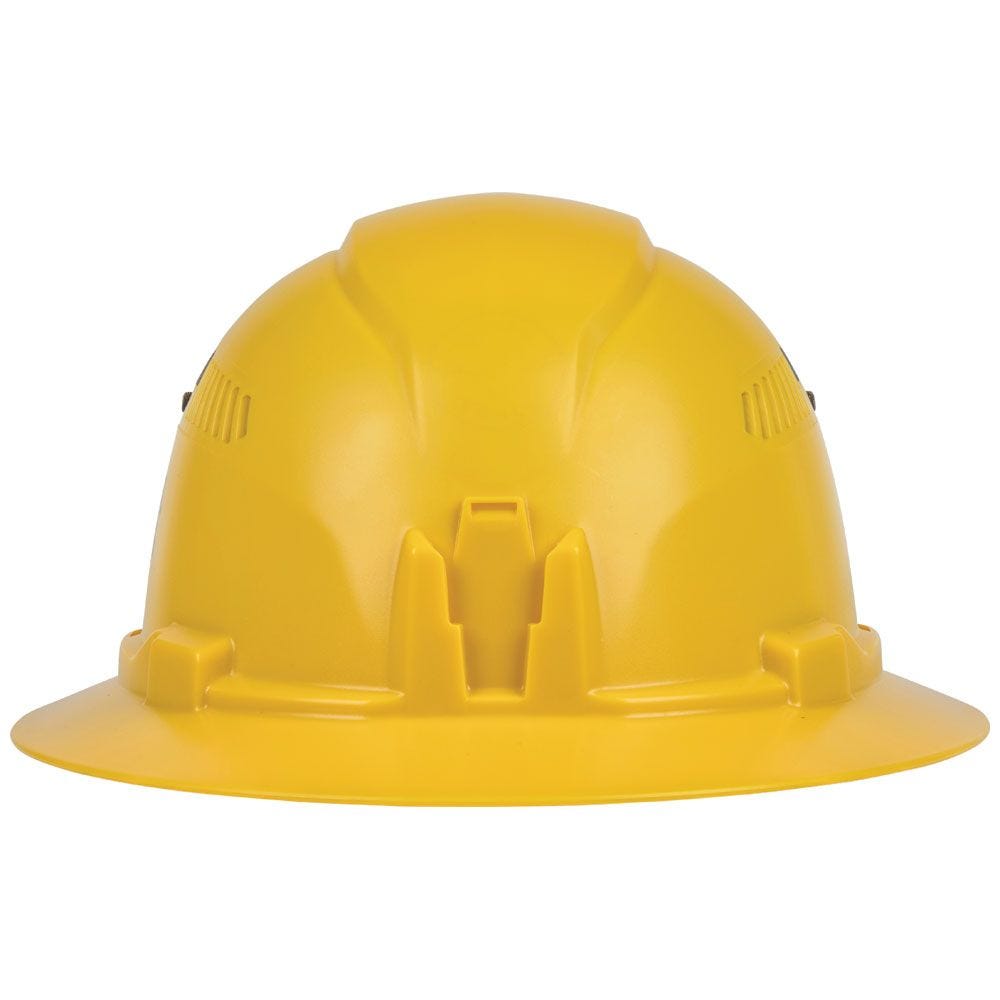 Klein 60262 Hard Hat, Vented, Full Brim Style, Yellow