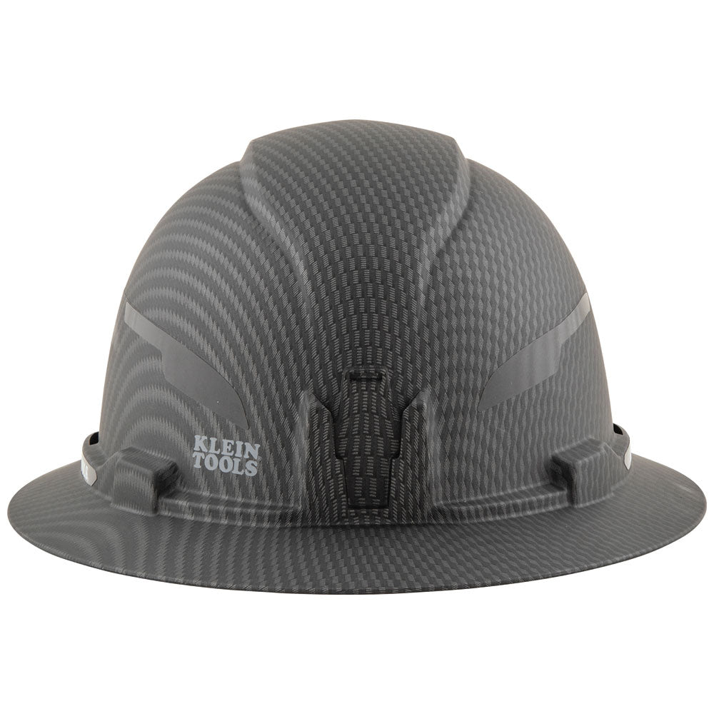 Klein Tools Hard Hat, Premium KARBN Pattern, Non-Vented Full Brim, Class E (60345), view 4