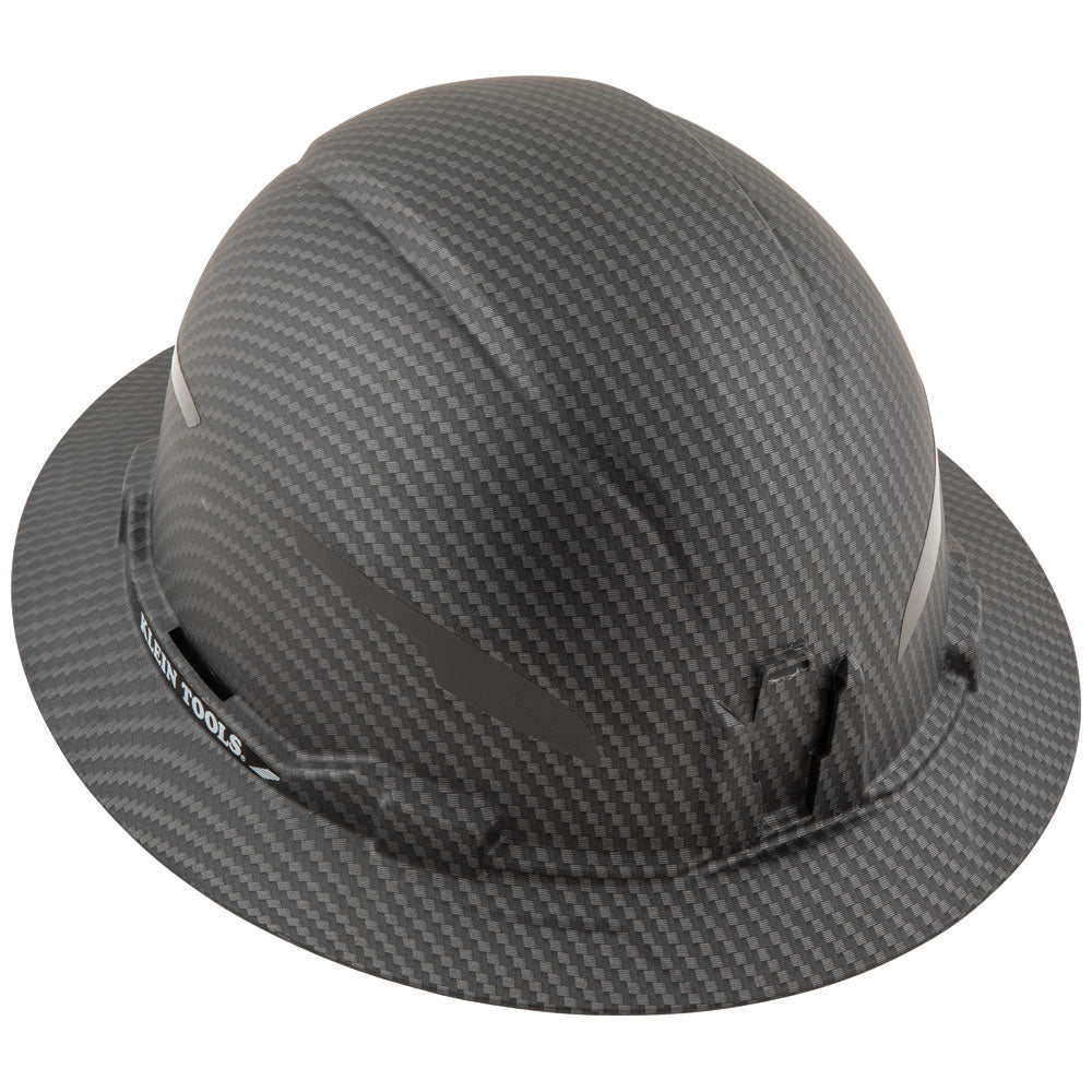 Klein Tools Hard Hat, Premium KARBN Pattern, Non-Vented Full Brim, Class E (60345), view 2