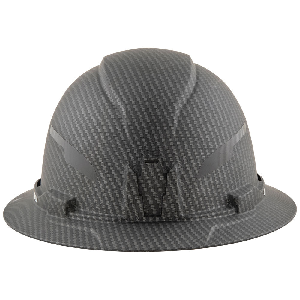 Klein Tools Hard Hat, Premium KARBN Pattern, Non-Vented Full Brim, Class E (60345), view 3