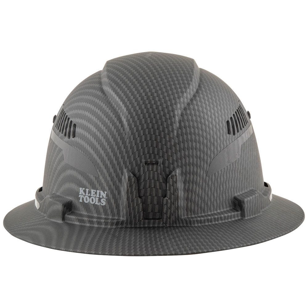 Klein 60347 Hard Hat, Premium KARBN Pattern, Vented Full Brim, Class C, Lamp
