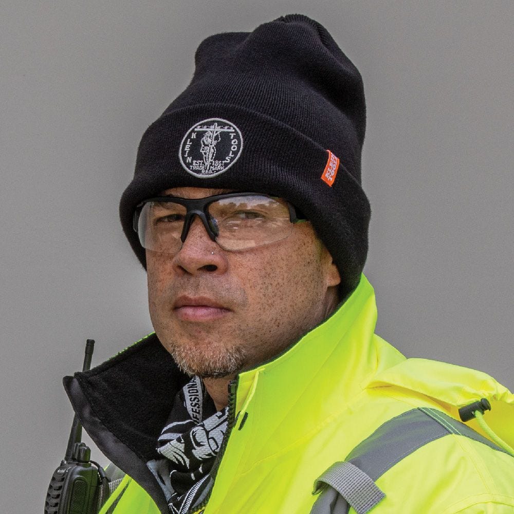 Klein 60388 Heavy Knit Logo Beanie Hat