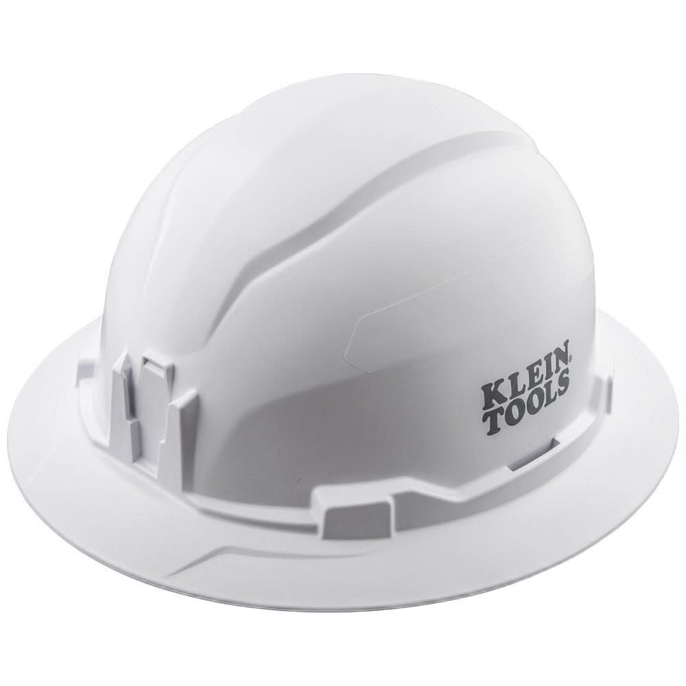 Klein Tools 60400 Hard Hat, Non-Vented, Full Brim Style, White