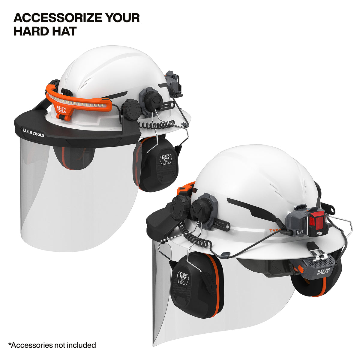 Klein Type 2 hard hat accessory slots