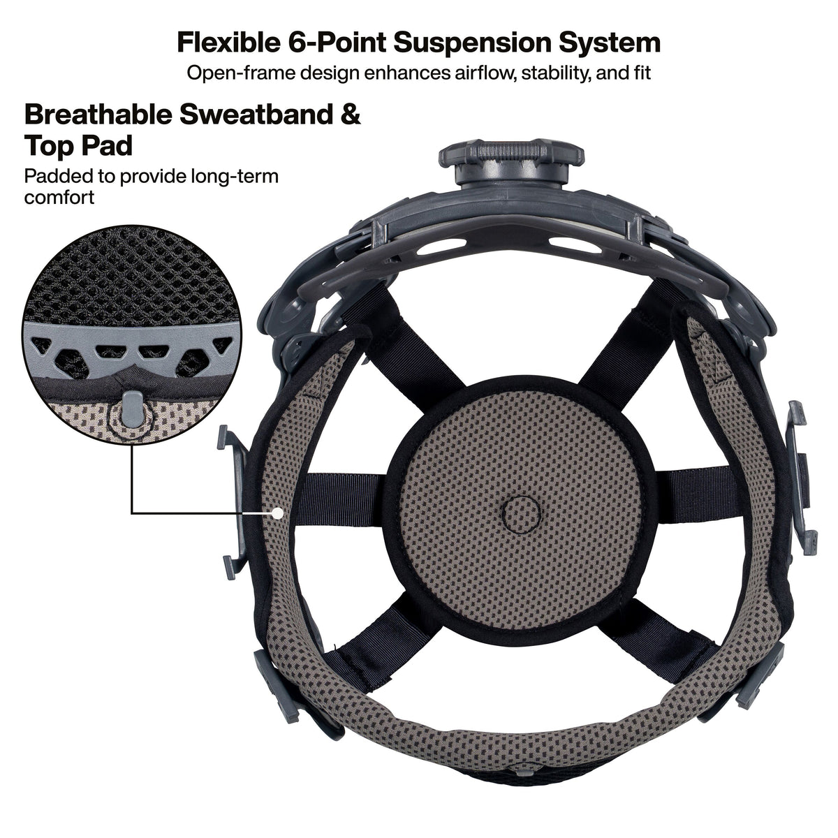 Klein Tools Class C Type-2 Hard Hat, Vented Full Brim with Strap, Gray (60864T2) patented accessory mounts for strap-free headlamp attachment