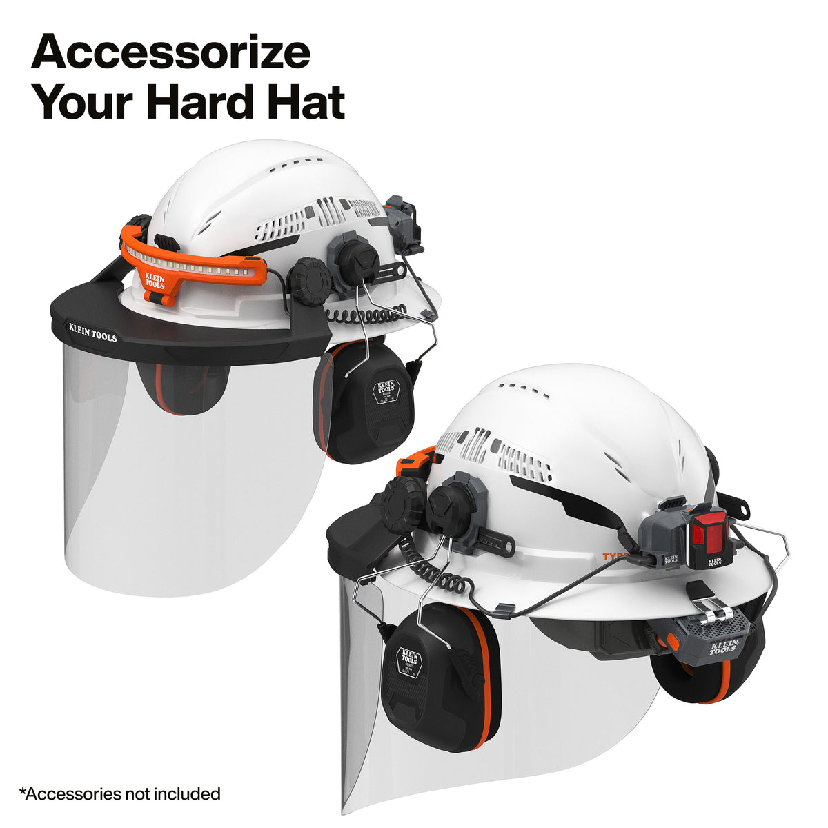 Klein Tools 60931T2 hard hat compatible rechargeable headlamp accessories, sold separately