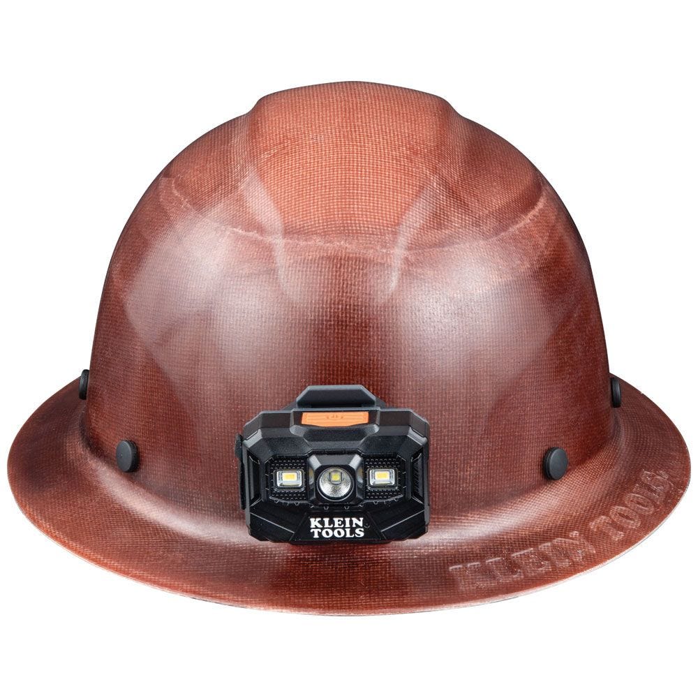 Klein Tools 60447 KONSTRUCT Series Full-Brim Class G Hard Hat with Rechargeable Headlamp
