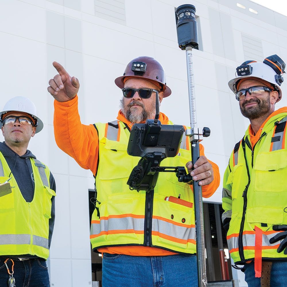 Klein Tools 60447 KONSTRUCT Series Full-Brim Class G Hard Hat with Rechargeable Headlamp