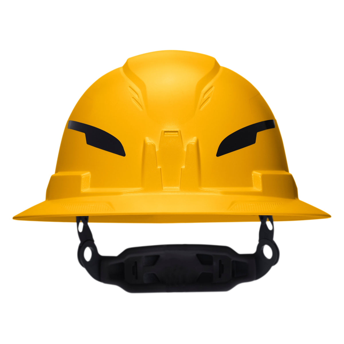 Klein Tools Class E Type-2 Hard Hat, Non-Vented Full Brim Style with Strap, Yellow (60489T2) yellow full brim hard hat with non-vented shell and chin strap