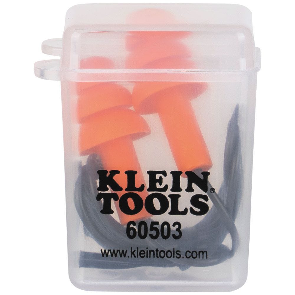 Klein Tools 605036 Corded Earplugs, 6-Pair Pack