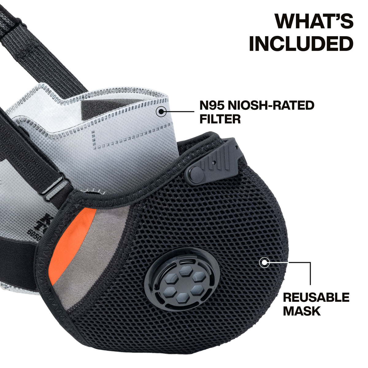 Klein Tools 60506 reusable respirator mask designed for repeated use with replaceable filters