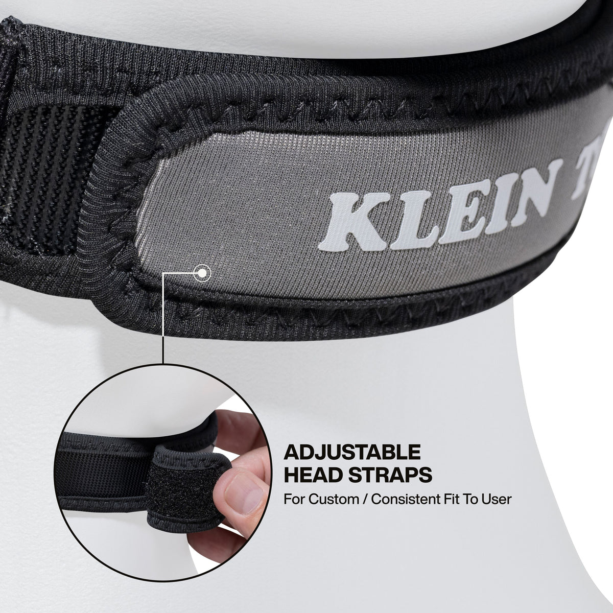 Klein Tools 60506 N95 filter attaching to facepiece with hook-and-loop patches